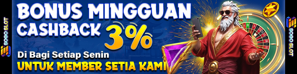 BONUS CASHBACK 3%